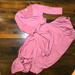 Pinkblush draped maternity maxi dress